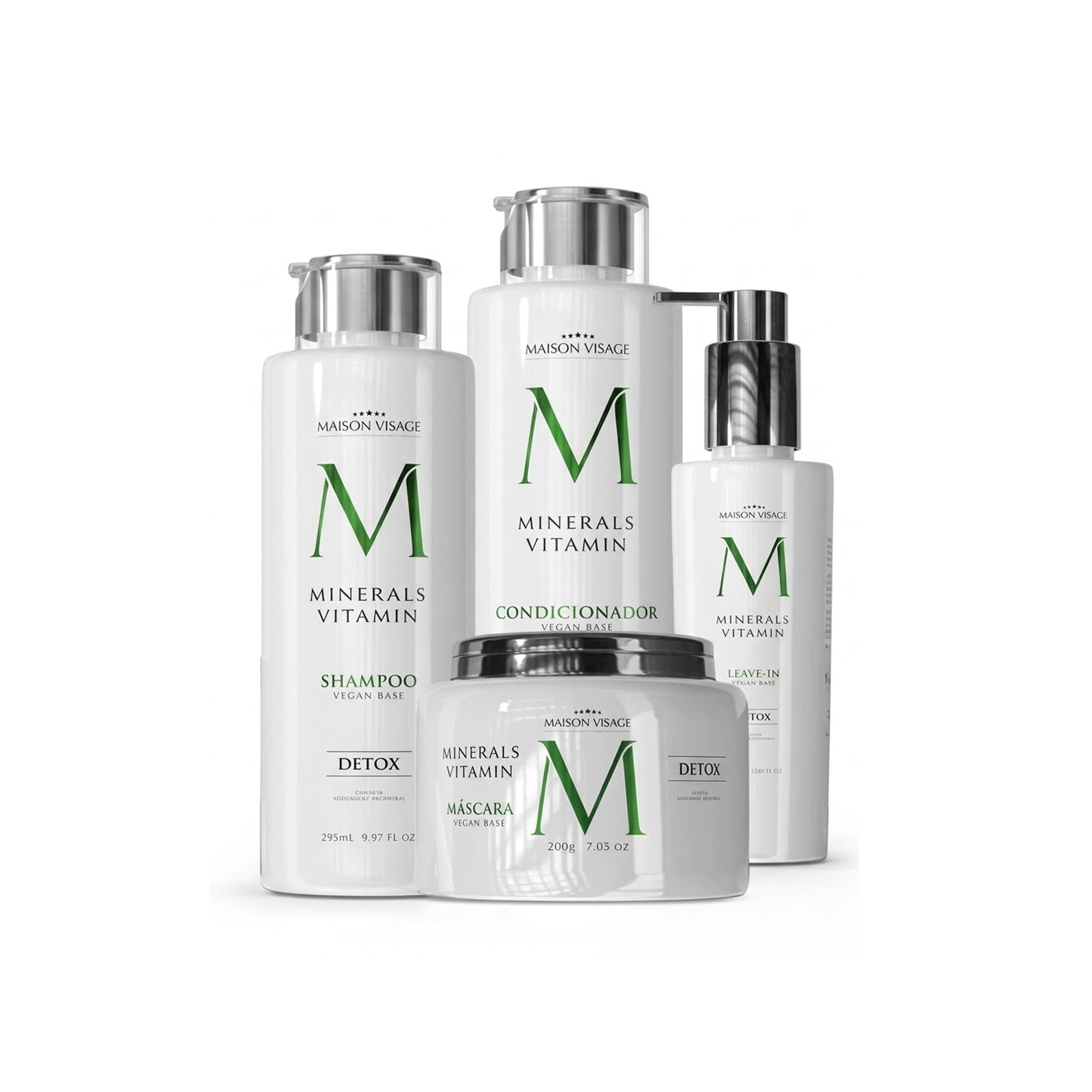 MVC KIT MINERALS VITAMIN DETOX SHAMPOO 270ML + CONDICIONADOR 270ML + MASCARA 200G + LEAVE-IN 140ML