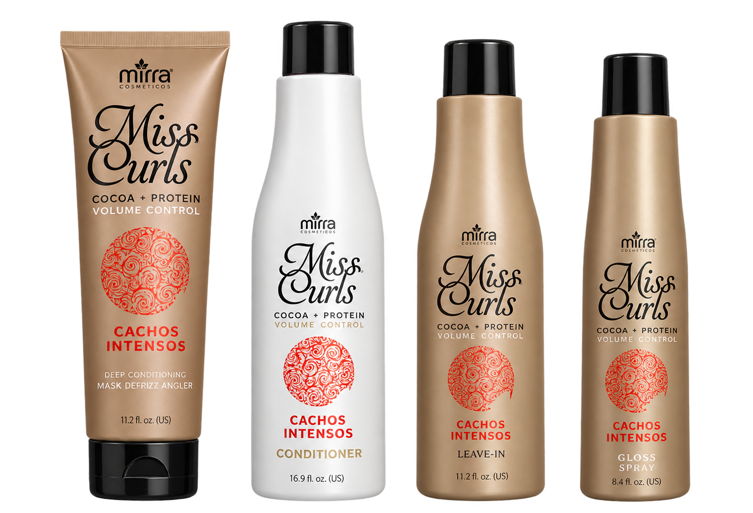 MIRRA KIT MISS CURLS LEAVE IN 500ML + MASK 500G + CONDITIONER 500ML + SHAMPOO 500ML