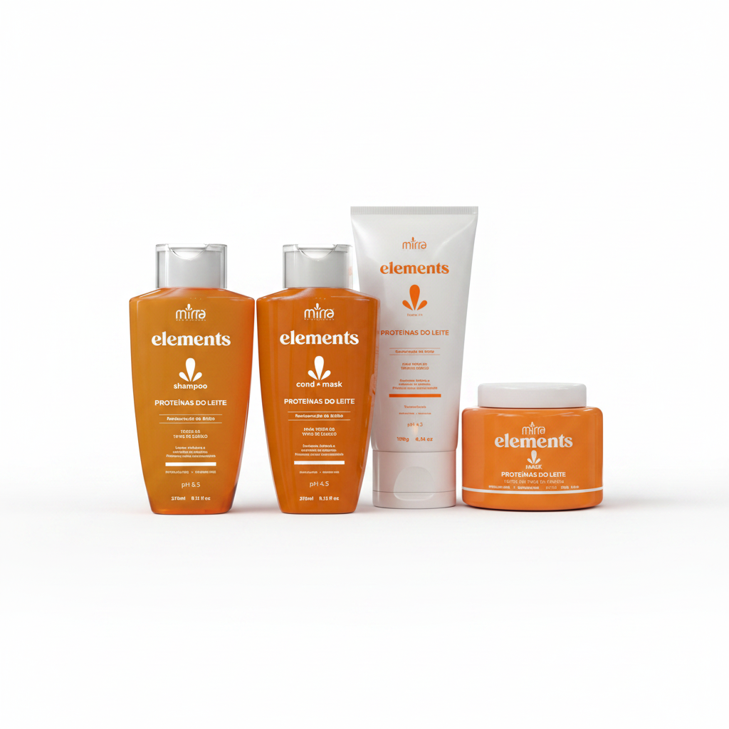 MIRRA KIT PROTEINAS DO LEITE SHAMPOO 270ML + CONDICIONADOR 270ML + MASCARA 250G + LEAVE-IN 180ML