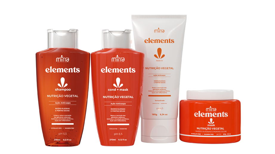 MIRRA KIT NUTRICAO VEGETAL SHAMPOO 270ML + CONDITIONER 270ML + MASK 250G + LEAVE-IN 180G
