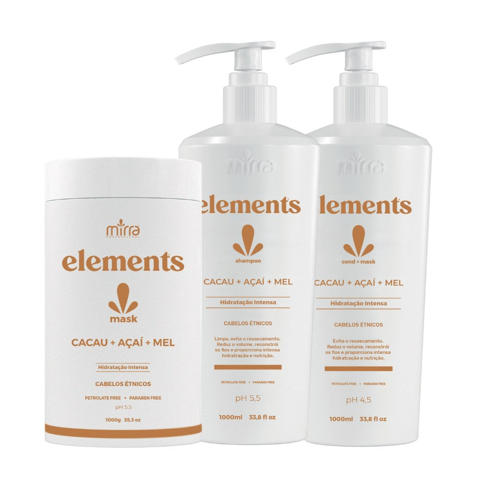 MIRRA KIT CACAU + ACAI + MEL- SHAMPOO 1L + CONDICIONADOR 1L + MASCARA 1KG